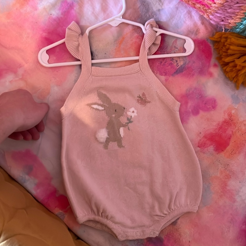 Elegant Baby Bunny Romper